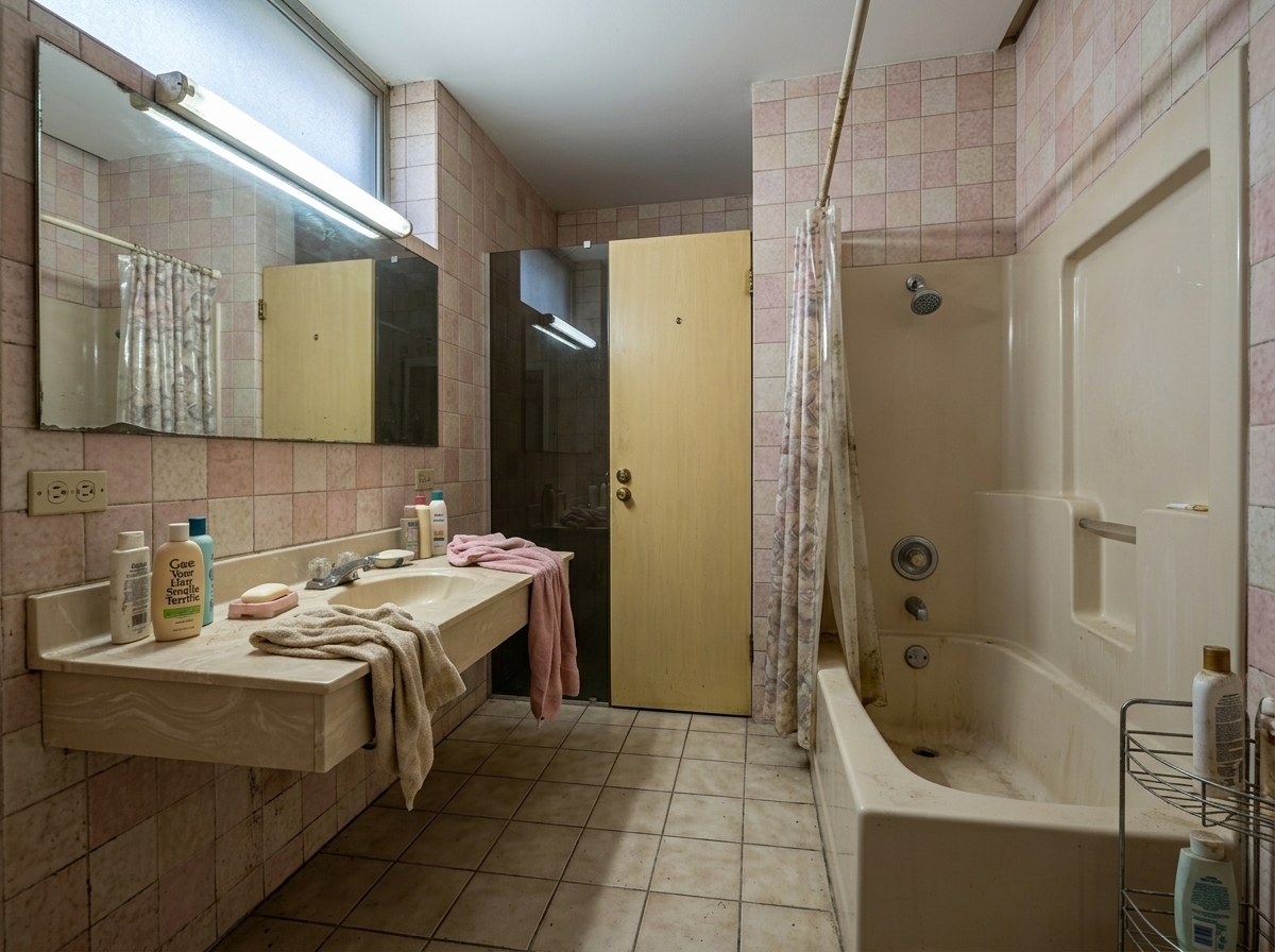 Vorher: Altes Badezimmer